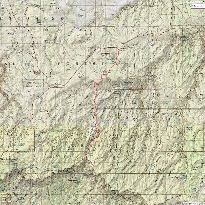 Map - AZT - Mogollon Rim to Hwy 87/Blue Ridge TH, Passage 27