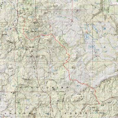 Map - AZT - Hwy 87/Blue Ridge TH to Gooseberry TH, Passage 28