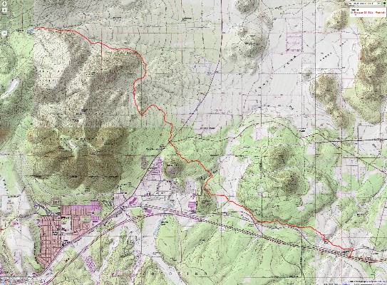 Map - AZT - I-40 to Schultz Pass, Passage 32