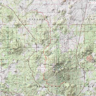 Map - AZT - Schultz Pass to Cedar Ranch TH, Passage 34