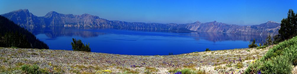 Panorama of Crater Lake, Day 16, 5mb, 1200 x 4817