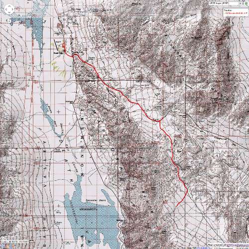 Map - CA death valley bicycle dante road from furnace cr CG, 44.4 miles