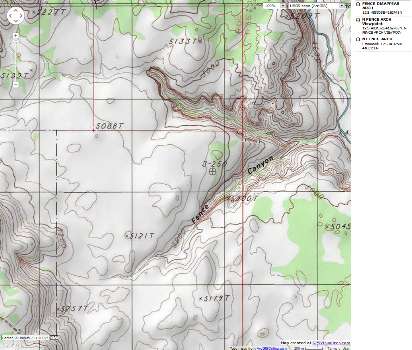 Map - UT: Escalante: Fence Can Arches; no track; 7.5 miles