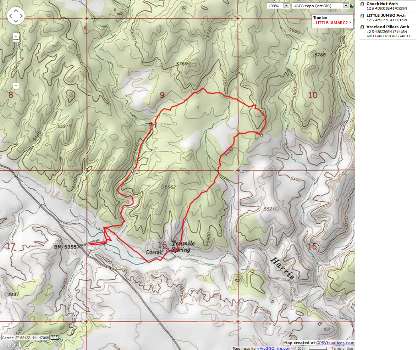 Map - UT: Escalante: Jumbo Arch 6 miles