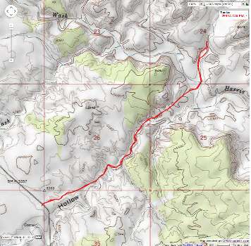Map - UT: Escalante: Zebra Canyon; 6 miles