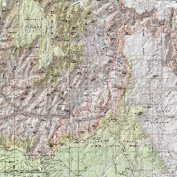 Map - GC: Tanner - Beamer - Escalante - Red Canyon -New Hance; 2015; 49 miles
