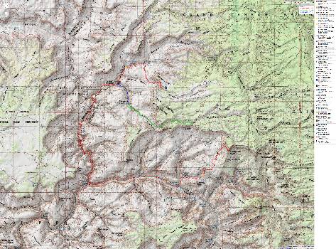 Map- kanab, 2013; sowats to monument pt; 45 mi (includes route from Indian Hollow, 
which we did not hike)
