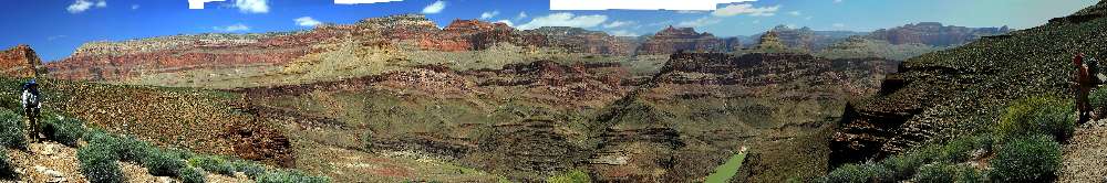 Pano of North Bass area from the Tonto Trail