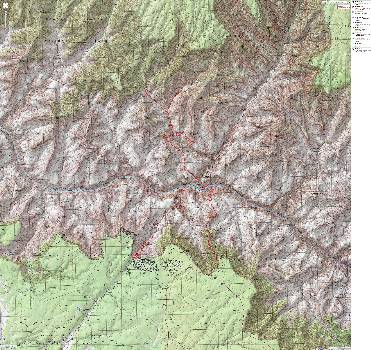Map - GC Utah Flats, Phantom Cr, Haunted, Cattle Rt, Isis-Cheops Saddle; 47 miles; 2013