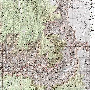 Map Grand Canyon: Mankoweap to Bright Angel; 2013; 78 miles
