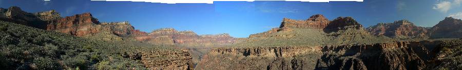 pano from the Tonto Platform near Indian Garden - scroll L-R to view it 
all (7889 x 1200 pixels, 2.4b)
