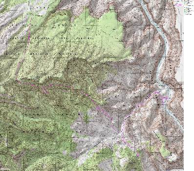 Map - GC:  Saddle Mountain - Nankoweap - Colorado River