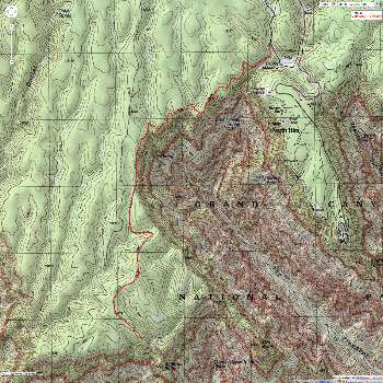 Map - GC: Widforss Trail; 10 miles