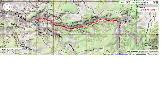 Map - Kanab Cr Wild: Table Rock; 14 miles