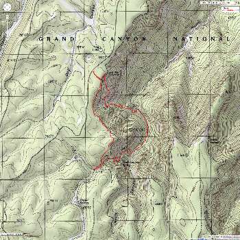 Map - Saddle Mountain Wild: North Canyon; 6 miles