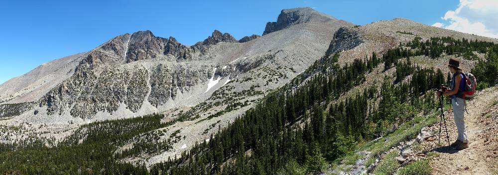 panorama - day 1 - Trail to Wheeler Peak