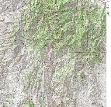 Map - NV:Jarbidge Wilderness: Pine Creek TH to Marys River Basin and to Jarbidge and Emerald Lks; 1999