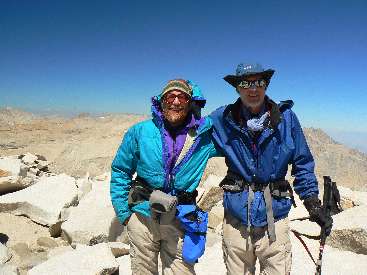 Rob & Dave on Mt. Whitney, 14,495'