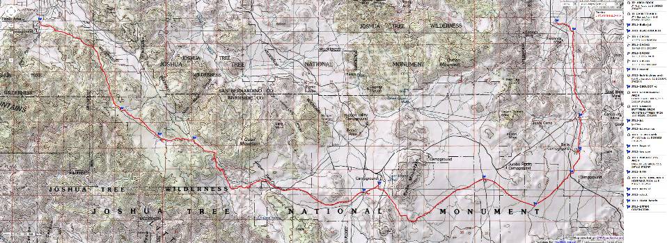 Map - CA: Joshua Tree - Riding and Hiking Trail; 2011; 41 miles