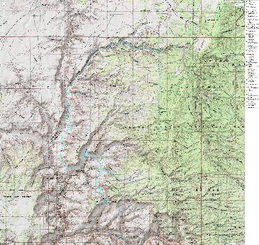 Map - Kanab Wilderness, Sowats Point to Fishtail Mesa, Kanab Cr. Wilderness to Snake Gulch, 69 miles