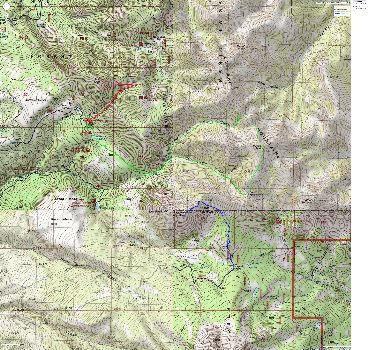 Map - La Sal Mtns, 2013; Gold Knob - 5mi; Mann Pk - 9.8mi; Haystack Mtn - 8.5mi