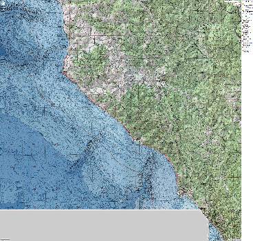 Map - CA: Lost Coast - Mattole Beach to Black Sand Beach; 24 miles