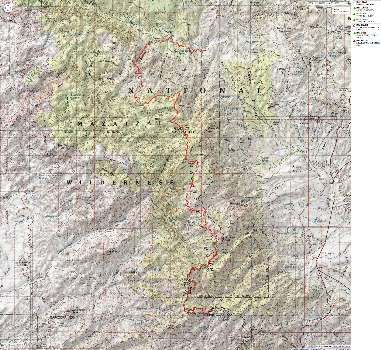 Map - Mazatzal Divide, AZT passages 23 & 24, 43 miles