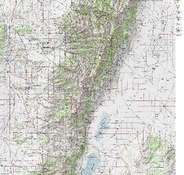 Map - NV: Ruby Crest: Harrison Pass to Lamoille Canyon; route (not track); 44 miles estimate