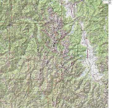 Map - ID: Sawtooth Wilderness:  Iron Creek to Atlanta (rough track, not a GPS track)