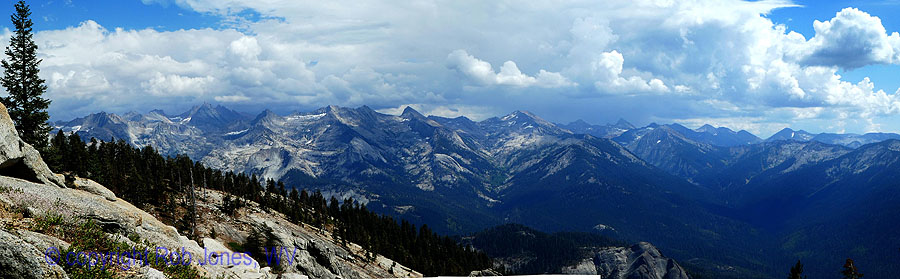 Panorama of The Great Western Divide from Alta Meadow, Day 7, 650kb, 900 x 2906
