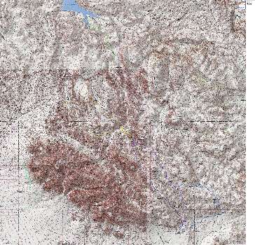Map - Superstition Wilderness:  All Hikes 2007