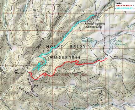 Map - White Mountains; West Fk. (14 miles; ERM = 21); and East Fk. Little Colorado  (13.5 miles; ERM = 20.5)