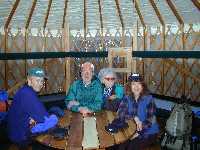 Life inside the yurt
